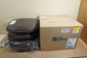 Set of 4 Gripper Non-Slip 3 Chair Cushion -Chestnut