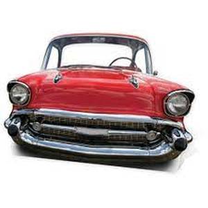 Red 57 Chevy Car Stand In Cardboard Cutout Standup
