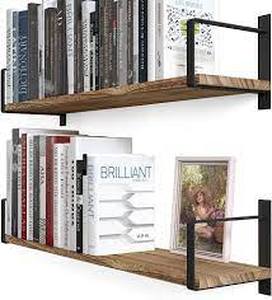 Set of 2 Wallniture Toledo Floating Shelves 24x6