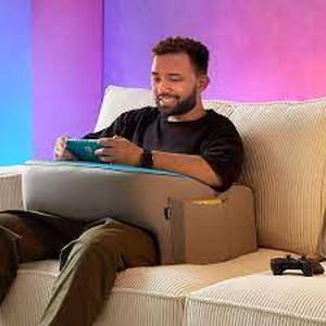 Reading Pillow Memory Foam with Arm Rest and Side Pocket