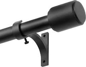 Kemmie Adjustable Window Treatment Curtain Rod 144-168 Matte Black