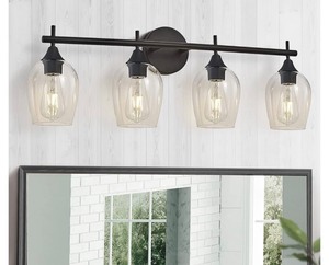 XGFourseven 4-Light Vanity Light Fixture -Black