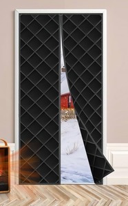 Magnetic Multi Purpose Thermal Door Curtain 72x80, Black