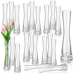 Zubebe 24-Pack 7.75 Glass Bud Vases