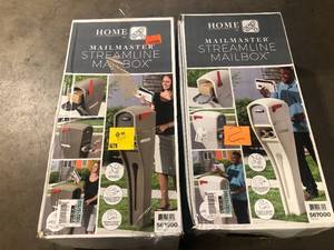Lot of 2 Step2 Mail Master Streamline Mocha OverPost Mounted Plastic Mailbox  Customer Returns See Pictures