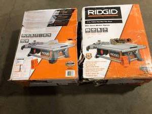 Lot of 2 RIDGID 6.5-Amp 7 in. Blade Corded Table Top Wet Tile Saw    Customer Returns See Pictures