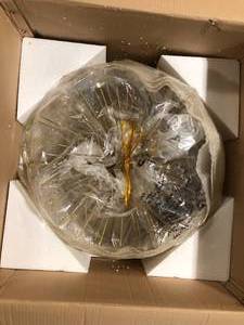 EDISLIVE Calzada Decor 20-Light Gold Dandelion Firework Chandelier, Round Pendant Ceiling Lighting  Customer Returns See Pictures