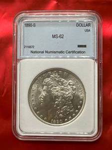 1890-S Morgan Silver Dollar MS-62