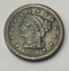 1851 Large Cent Penny