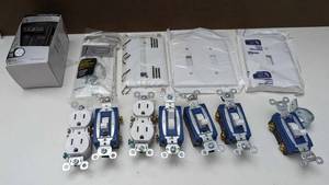 lot 9 image: Miscellaneous Number Of Light Switches & Plates, Etc