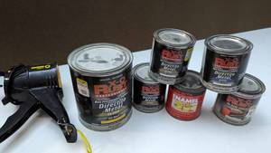 lot 27 image: Six Containers Of X-O Rust Professional Enamel-Satin White, Etc.