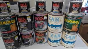 lot 91 image: Fifteen Cans (Quarts-Gallons) Of Professional IndoorOutdoor XO Rust Preventive Enamel Gloss Oil Base-Hunter Green