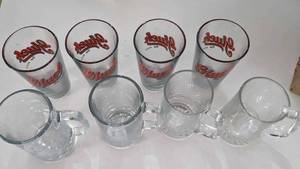 lot 118 image: Gluek - Est. 1857-4 Glasses-Four Grede Coating Integrity Beer Mugs