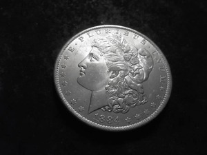 1884 O Morgan Silver Dollar