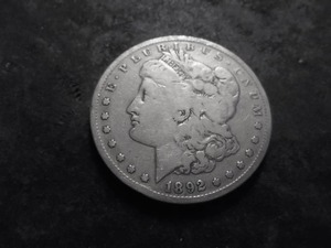 1892 S Morgan Silver Dollar