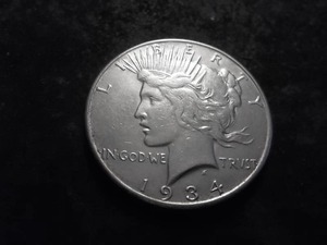 1934 S Peace Silver Dollar