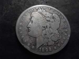 1892 CC Morgan Silver Dollar