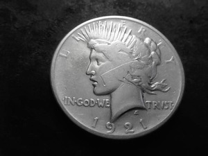 1921 Peace Silver Dollar High Relief