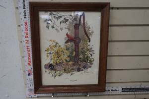 lot 221 image: Vintage Lois Powers Picture of Cardinals