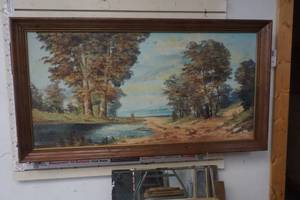 lot 226 image: Vintage Oil painting by Roy Wihelm on Canvas of Landscapes