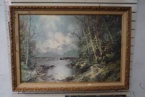 lot 227 image: Vintage Oil Painting A Windsor Art Product