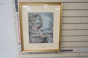 lot 245 image: Vintage Framed Madded Cottage
