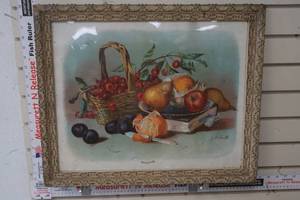 lot 246 image: Vintage Framed  print Prime Fruit By J.R. Smith