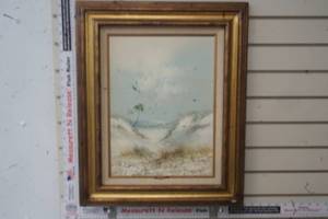 lot 247 image: Vintage 1983 Birds & San dunes Beach
