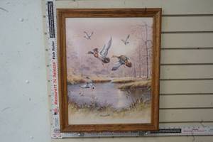 lot 248 image: Vintage framed print of ducks