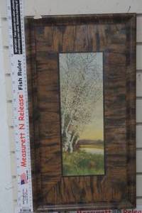 lot 275 image: Vintage Tiger Wood frame picture of the woods
