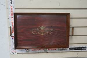 lot 276 image: Vintage Asian painted tray