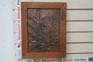 lot 286 image: Vintage Framed Copper Art