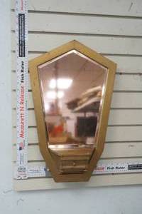 lot 294 image: Vintage Hanging Mirror (Drawer opens)