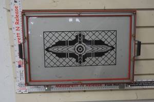 lot 299 image: Vintage Asian painted Tray 12x19