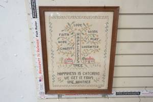 lot 316 image: Vintage Frame Cross Stitching