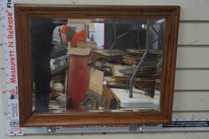 lot 328 image: Vintage Wooden Mirror