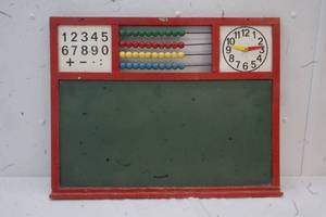 lot 337 image: Vintage School Chalk Board Activities
