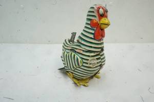 lot 95 image: Vintage Mikuni Tin Litho Rooster