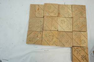 lot 102 image: Wooden Blocks Flower Design