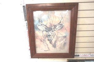 lot 170 image: 1978 K. Maroon Deer Print