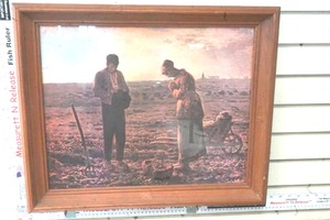 lot 172 image: Vintage Print of Farmers Praying