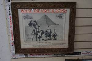 lot 192 image: Framed Art Globe Trotting Gobs