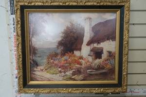 lot 194 image: Antique Picture of The Fishermans Cottage