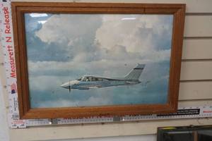lot 196 image: Framed Picture of An Airplane