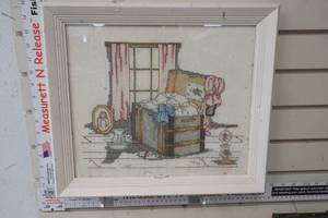 lot 209 image: Framed Counted Cross Stitching