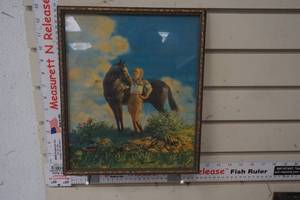 lot 216 image: Framed Picture On Top of The World
