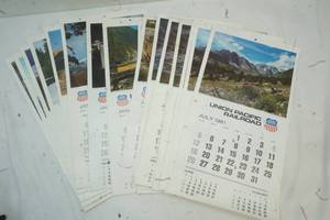 lot 368 image: Union Pacific Railroad calendars