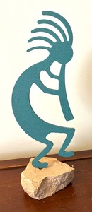 lot 53 image: Kokopelli Figurine Bookends and Kokopelli Figurine