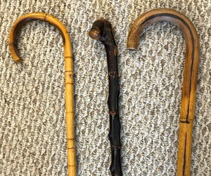 lot 66 image: Three Vintage Walking Canes