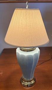 lot 72 image: Pair of Lovely Light Blue Based Table Lamps